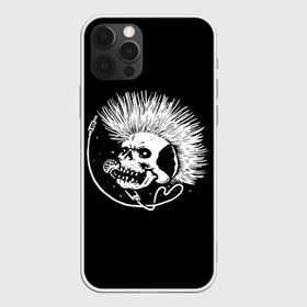 Чехол для iPhone 12 Pro с принтом Панк | Punk (Z) в Екатеринбурге, силикон | область печати: задняя сторона чехла, без боковых панелей | shaman | skull | вождь | гот | дух | кладбище | мертвец | мертвый | микрофон | музыка | панк | перья | принт | рок | скелет | хой | череп | шаман | эмо | эракез