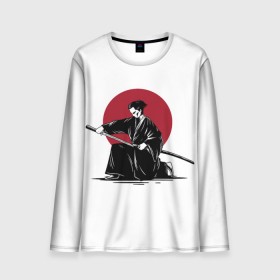 Мужской лонгслив 3D с принтом Японский самурай (Z) в Екатеринбурге, 100% полиэстер | длинные рукава, круглый вырез горловины, полуприлегающий силуэт | japan | ninja | samurai | асихара но накацукуни | буке | воин | вояк | государство япония | мононофу | мститель | мушя | ниндзя | ниппон | нихон | ооясимагуни | сабурай | самурай | слуга | солдат