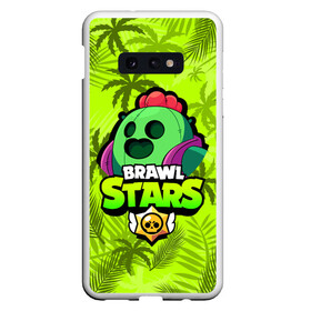 Чехол для Samsung S10E с принтом BRAWL STARS SPIKE СПАЙК в Екатеринбурге, Силикон | Область печати: задняя сторона чехла, без боковых панелей | bibi | brawl stars | coach mike | crow | evil gene | gale | gene | leon | leon shark | max | mecha crow | mortis | mr.p | nani | phoenix | sally leon | sandy | spike | sprout | surge | tara | virus 8 bit | werewolf | волна | ворон | джин | л