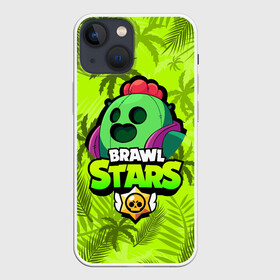 Чехол для iPhone 13 mini с принтом BRAWL STARS SPIKE | СПАЙК в Екатеринбурге,  |  | bibi | brawl stars | coach mike | crow | evil gene | gale | gene | leon | leon shark | max | mecha crow | mortis | mr.p | nani | phoenix | sally leon | sandy | spike | sprout | surge | tara | virus 8 bit | werewolf | волна | ворон | джин | л