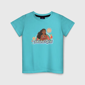 Детская футболка хлопок с принтом Moana Disney Princess в Екатеринбурге, 100% хлопок | круглый вырез горловины, полуприлегающий силуэт, длина до линии бедер | Тематика изображения на принте: disney princess | moana | vdkimel | моана