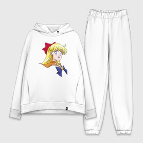 Женский костюм хлопок Oversize с принтом Sailor Venus в Екатеринбурге,  |  | anime manga | minako | retro | sailor | sailor moon | sailor v | sailor venus | venus | аниме | вайфу | венера | луна в матроске | манга | минако | отаку | ретро | сейлар | сейлор | сейлор венера | сейлор ви | сейлор мун | сейлр