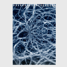 Скетчбук с принтом Нервная система в Екатеринбурге, 100% бумага
 | 48 листов, плотность листов — 100 г/м2, плотность картонной обложки — 250 г/м2. Листы скреплены сверху удобной пружинной спиралью | big picture | exclusive merch | картинки | клетки | линии | мозг | нейроны | прикольные | пульс | сеть | текстуры | точки | тренды | узоры