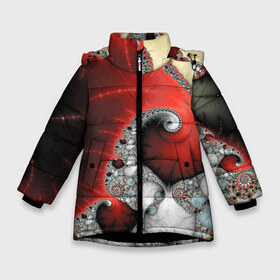 Зимняя куртка для девочек 3D с принтом ABSTRACT&FRACTAL в Екатеринбурге, ткань верха — 100% полиэстер; подклад — 100% полиэстер, утеплитель — 100% полиэстер. | длина ниже бедра, удлиненная спинка, воротник стойка и отстегивающийся капюшон. Есть боковые карманы с листочкой на кнопках, утяжки по низу изделия и внутренний карман на молнии. 

Предусмотрены светоотражающий принт на спинке, радужный светоотражающий элемент на пуллере молнии и на резинке для утяжки. | abstract | abstraction | geometry | psy | абстрактный | абстракция | геометрия | краски | неоновые | неоновый | психоделика | текстуры