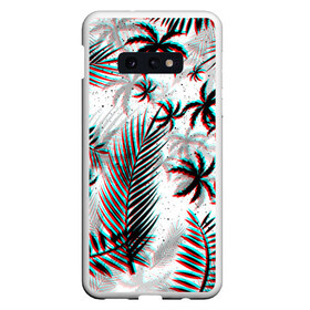 Чехол для Samsung S10E с принтом ПАЛЬМЫ TROPICAL GLITCH в Екатеринбурге, Силикон | Область печати: задняя сторона чехла, без боковых панелей | hotline miami | neon | new retro wave | outrun | outrun electro | paints | palmen | rainbow | retro | retrowave | summer | synth | synthwave | tropical | брызги | брызги красок | звёзды | космос | краски | лето | неон | пальмы | радуга | 