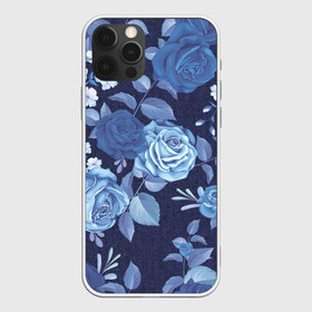 Чехол для iPhone 12 Pro Max с принтом Джинса Розы в Екатеринбурге, Силикон |  | denim | flowers | jeans | rose | деним | джинса | джинсовый | джинсы | розы | ткань | цветы