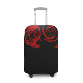 Чехол для чемодана 3D с принтом Готика в Екатеринбурге, 86% полиэфир, 14% спандекс | двустороннее нанесение принта, прорези для ручек и колес | black | flowers | red | rose | rozario | vampire | алые | бутоны | вампир | винтаж | готический | красныерозы | кровь | лепестки | летний | лето | ночь | природа | растения | роза | розочка | розы | рок | темный | узор