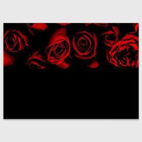 Поздравительная открытка с принтом Готика в Екатеринбурге, 100% бумага | плотность бумаги 280 г/м2, матовая, на обратной стороне линовка и место для марки
 | black | flowers | red | rose | rozario | vampire | алые | бутоны | вампир | винтаж | готический | красныерозы | кровь | лепестки | летний | лето | ночь | природа | растения | роза | розочка | розы | рок | темный | узор