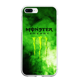 Чехол для iPhone 7Plus/8 Plus матовый с принтом MONSTER ENERGY в Екатеринбурге, Силикон | Область печати: задняя сторона чехла, без боковых панелей | brend | green | monster energy | андреналин | бренд | зеленый | логотип | монстр | напиток | энергетик | энергия