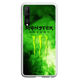 Чехол для Honor P30 с принтом MONSTER ENERGY в Екатеринбурге, Силикон | Область печати: задняя сторона чехла, без боковых панелей | Тематика изображения на принте: brend | green | monster energy | андреналин | бренд | зеленый | логотип | монстр | напиток | энергетик | энергия