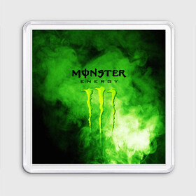 Магнит 55*55 с принтом MONSTER ENERGY в Екатеринбурге, Пластик | Размер: 65*65 мм; Размер печати: 55*55 мм | brend | green | monster energy | андреналин | бренд | зеленый | логотип | монстр | напиток | энергетик | энергия