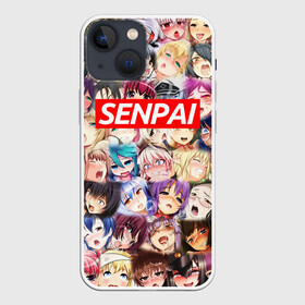 Чехол для iPhone 13 mini с принтом SENPAI | СЕНПАЙ в Екатеринбурге,  |  | ahegao | kawai | kowai | oppai | otaku | senpai | sugoi | waifu | yandere | ахегао | ковай | отаку | семпай | сенпай | сэмпай | яндере