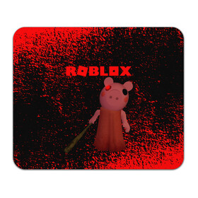 Коврик для мышки прямоугольный с принтом Roblox piggy/Свинка Пигги. в Екатеринбурге, натуральный каучук | размер 230 х 185 мм; запечатка лицевой стороны | game | gamer | logo | minecraft | piggi | roblox | simulator | игра | конструктор | лого | пигги | свинья | симулятор | строительство | фигура