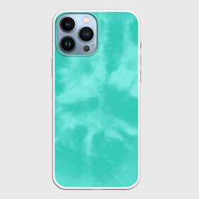 Чехол для iPhone 13 Pro Max с принтом Бирюзовый ТАЙ ДАЙ в Екатеринбурге,  |  | summer | tie dye | акварель | бирюзовый тай дай | лето | разноцветная | тай дай | тайдай | яркая