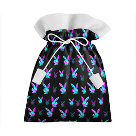 Подарочный 3D мешок с принтом Playboy в Екатеринбурге, 100% полиэстер | Размер: 29*39 см | Тематика изображения на принте: playboy | абстракция | зая | заяц | краска | кролик | кролик плейбой | лето | море | неон | отдых | плейбой | плэйбой | пляж | текстура