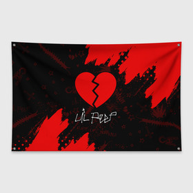 Флаг-баннер с принтом LIL PEEP / ЛИЛ ПИП в Екатеринбурге, 100% полиэстер | размер 67 х 109 см, плотность ткани — 95 г/м2; по краям флага есть четыре люверса для крепления | beautiful | daddy | heart | life | lil | lilpeep | music | peep | rap | rapper | rip | tattoo | лил | лилпип | литл | лого | музыка | папочка | пип | рип | рожица | рэп | рэпер | рэперы | сердечко | сердце | символ | тату | татуировки