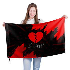 Флаг 3D с принтом LIL PEEP / ЛИЛ ПИП в Екатеринбурге, 100% полиэстер | плотность ткани — 95 г/м2, размер — 67 х 109 см. Принт наносится с одной стороны | beautiful | daddy | heart | life | lil | lilpeep | music | peep | rap | rapper | rip | tattoo | лил | лилпип | литл | лого | музыка | папочка | пип | рип | рожица | рэп | рэпер | рэперы | сердечко | сердце | символ | тату | татуировки