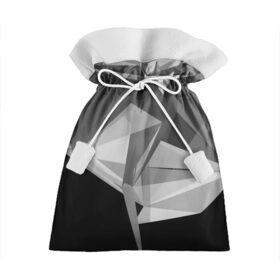 Подарочный 3D мешок с принтом Camo - Black & White в Екатеринбурге, 100% полиэстер | Размер: 29*39 см | abstract | abstraction | color | geometry | polygon | polygonal | абстракция | геометрия | полигоны | психоделика