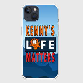 Чехол для iPhone 13 с принтом Kennys LIFE matters в Екатеринбурге,  |  | kenny | life matters | lives matter | south park | text | жизнь | кенни | маккормик | текст | фразы | южный парк