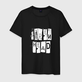 Мужская футболка хлопок с принтом Siren Head в Екатеринбурге, 100% хлопок | прямой крой, круглый вырез горловины, длина до линии бедер, слегка спущенное плечо. | scp | siren head | игра | монстр | персонаж | сиреноголовый | чудовище