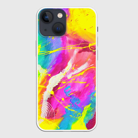 Чехол для iPhone 13 mini с принтом ТИ ДАЙ в Екатеринбурге,  |  | abstraction | watercolor | абстракция красок | акварель | брызги красок | живопись | краска | потертость красок | размытые краски | текстуры | яркие краски