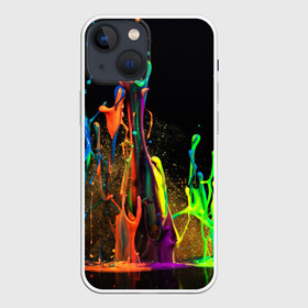 Чехол для iPhone 13 mini с принтом КРАСКИ в Екатеринбурге,  |  | abstraction | watercolor | абстракция красок | акварель | брызги красок | живопись | краска | потертость красок | размытые краски | текстуры | яркие краски