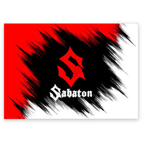 Поздравительная открытка с принтом Sabaton. в Екатеринбурге, 100% бумага | плотность бумаги 280 г/м2, матовая, на обратной стороне линовка и место для марки
 | battle metal | sabaton | военная тематика | военные песни | война | история войны | классика | музыка | патриотизм | рок | рок группа | сабатон | солдаты | шведская хэви пауэр метал группа