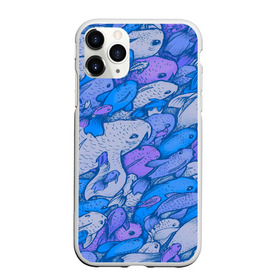 Чехол для iPhone 11 Pro Max матовый с принтом косяк рыб крупно рисунок в Екатеринбурге, Силикон |  | арт | косяк | много | морские жители | морской | подводный мир | рисунок | рыбки | рыбы | синий | фиолетовый