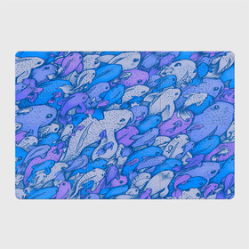 Магнитный плакат 3Х2 с принтом косяк рыб крупно рисунок в Екатеринбурге, Полимерный материал с магнитным слоем | 6 деталей размером 9*9 см | арт | косяк | много | морские жители | морской | подводный мир | рисунок | рыбки | рыбы | синий | фиолетовый