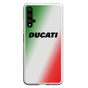 Чехол для Honor 20 с принтом DUCATI в Екатеринбурге, Силикон | Область печати: задняя сторона чехла, без боковых панелей | ducati | moto | дукати | мото | мотоспорт