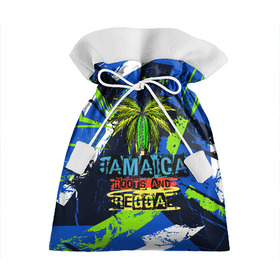 Подарочный 3D мешок с принтом Jamaica Roots and reggae в Екатеринбурге, 100% полиэстер | Размер: 29*39 см | Тематика изображения на принте: jamaica | reggae | roots | летняя | лето | надпись | пальма | раста | регги | рэгги | текст | фраза | ямайка