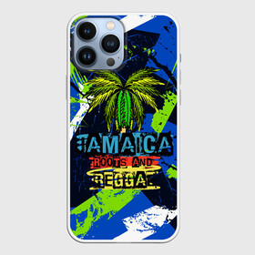 Чехол для iPhone 13 Pro Max с принтом Jamaica Roots and reggae в Екатеринбурге,  |  | Тематика изображения на принте: jamaica | reggae | roots | летняя | лето | надпись | пальма | раста | регги | рэгги | текст | фраза | ямайка