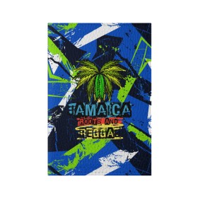 Обложка для паспорта матовая кожа с принтом Jamaica Roots and reggae в Екатеринбурге, натуральная матовая кожа | размер 19,3 х 13,7 см; прозрачные пластиковые крепления | Тематика изображения на принте: jamaica | reggae | roots | летняя | лето | надпись | пальма | раста | регги | рэгги | текст | фраза | ямайка