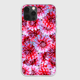 Чехол для iPhone 12 Pro Max с принтом Георгины в Екатеринбурге, Силикон |  | flowers | pink | summer | букет | бутоны | весна | георгины | лепестки | летний | лето | листья | любимая | любовь | март | нежные | паттерн | пионы | подарок | природа | растения | розовыецветы | розы | сад