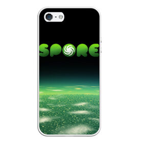 Чехол для iPhone 5/5S матовый с принтом Spore Green (Z) в Екатеринбурге, Силикон | Область печати: задняя сторона чехла, без боковых панелей | Тематика изображения на принте: creepy cute | ea | electronic arts | maxis | spore | spore hero | ангелоид | генирал фауст | гудра | жуткие и милые | империя эсти | маасари | мухоид | племя | ролевая игра | рыба бегун | симулятор бога | сирено головый