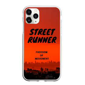 Чехол для iPhone 11 Pro Max матовый с принтом Street runner в Екатеринбурге, Силикон |  | run | runner | running | street | бег | город | закат | лёгкая атлетика | рассвет | улица | я бегу