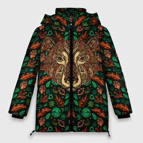 Женская зимняя куртка 3D с принтом Лесной Орнамент Медведь в Екатеринбурге, верх — 100% полиэстер; подкладка — 100% полиэстер; утеплитель — 100% полиэстер | длина ниже бедра, силуэт Оверсайз. Есть воротник-стойка, отстегивающийся капюшон и ветрозащитная планка. 

Боковые карманы с листочкой на кнопках и внутренний карман на молнии | Тематика изображения на принте: earth | flowers | forest | lion | neon | беж | весенняя | весна | зелень | земля | зима | зимняя | искусство | космос | лев | лес | медведь | медвежонок | море | неон | океан | осенняя | природа | приятная | растения