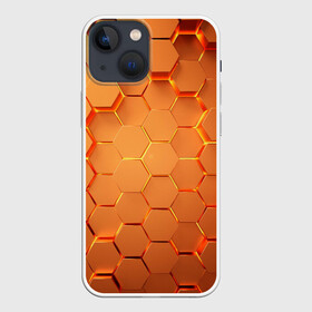 Чехол для iPhone 13 mini с принтом Золотые 3D плиты в Екатеринбурге,  |  | Тематика изображения на принте: 3d кубики | 3д кубики | sport | абстракция | брызги | краска | кубики | линии | паттерн | спорт | спортивная | спортивный стиль | стиль | текстуры | тренировка | узор