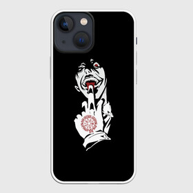Чехол для iPhone 13 mini с принтом Алукард Хеллсинг в Екатеринбурге,  |  | allucard | alucard | hell | hellsing | helsing | vampir | алукард цепеш | аниме | вампир | граф | демон | дракула | дьявол | дьявола | касулл | князь | лорд | монстр | нежить | носферату | ночной | охотник | тьмы | хелсинг | шакал