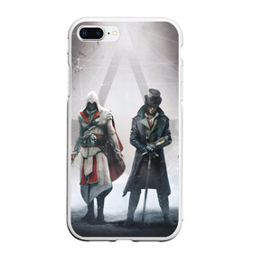 Чехол для iPhone 7Plus/8 Plus матовый с принтом ASSASSIN`S CREED в Екатеринбурге, Силикон | Область печати: задняя сторона чехла, без боковых панелей | black flag | brotherhood | chronicles | creed | game | origins | revelations | rogue | syndicate | unity | valhalla | альтаир | ассасин | игры | кинжал | пираты