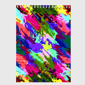 Скетчбук с принтом Краска в Екатеринбурге, 100% бумага
 | 48 листов, плотность листов — 100 г/м2, плотность картонной обложки — 250 г/м2. Листы скреплены сверху удобной пружинной спиралью | abstraction | expression | impressionism | абстракция | импрессионизм | краска | цвет | экспрессия