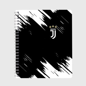 Тетрадь с принтом JUVENTUS. в Екатеринбурге, 100% бумага | 48 листов, плотность листов — 60 г/м2, плотность картонной обложки — 250 г/м2. Листы скреплены сбоку удобной пружинной спиралью. Уголки страниц и обложки скругленные. Цвет линий — светло-серый
 | fc | football | football club | juventus | sport | итальянский профессиональный футбольный клуб | клуб италии | спорт | уефа | униформа | фирменные цвета | фк | футбол | футбольный клуб | ювентус