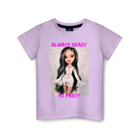 Детская футболка хлопок с принтом Bratz Party в Екатеринбурге, 100% хлопок | круглый вырез горловины, полуприлегающий силуэт, длина до линии бедер | Тематика изображения на принте: bratz | bratz party