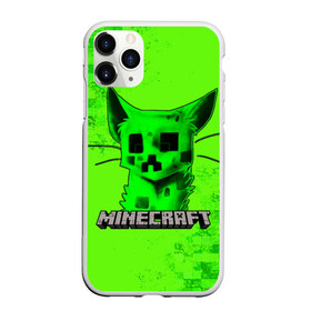 Чехол для iPhone 11 Pro Max матовый с принтом MINECRAFT CREEPER CAT в Екатеринбурге, Силикон |  | Тематика изображения на принте: creeper | game | minecraft | блоки | игра | квадраты | компьютерная | крипер | криппер | майнкрафт | огонь