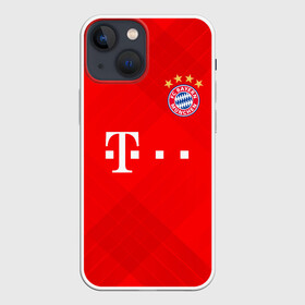 Чехол для iPhone 13 mini с принтом BAYERN MUNCHEN. в Екатеринбурге,  |  | fc | fc bayern munich | football | football club | sport | клуб германии | мюнхен | немецкий футбольный клуб | спорт | уефа | униформа | фирменные цвета | фк | футбол | футбольный клуб | футбольный клуб бавария