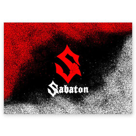 Поздравительная открытка с принтом Sabaton. в Екатеринбурге, 100% бумага | плотность бумаги 280 г/м2, матовая, на обратной стороне линовка и место для марки
 | battle metal | sabaton | военная тематика | военные песни | война | история войны | классика | музыка | патриотизм | рок | рок группа | сабатон | солдаты | шведская хэви пауэр метал группа