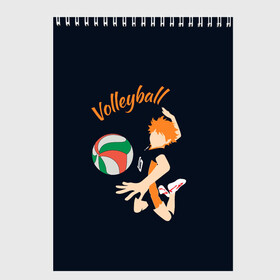 Скетчбук с принтом Волейбол в Екатеринбурге, 100% бумага
 | 48 листов, плотность листов — 100 г/м2, плотность картонной обложки — 250 г/м2. Листы скреплены сверху удобной пружинной спиралью | volleyball | волейбол | волейболист | игра | мяч | спорт | спортсмен | я люблю волейбол