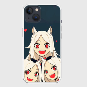 Чехол для iPhone 13 с принтом Cerberus с сердечками Helltaker в Екатеринбурге,  |  | anime | azazel | hell | helltaker | justice | lucifer | malina | modeus | pandemonica | zdrada | ад | аниме | демон | демонесса | здрада | люцифер | малина | модеус | пандемоника | правосудие | хеллтейкер | хэлтейкер | цербер