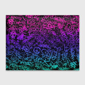 Обложка для студенческого билета с принтом Граффити Neon в Екатеринбурге, натуральная кожа | Размер: 11*8 см; Печать на всей внешней стороне | Тематика изображения на принте: blue | cyberpunk | drawing | graffiti | lettering | neon | paint | purple | text | брызги | граффити | киберпанк | краска | надписи | неон | рисунок | синий | текст | фиолетовый