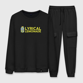 Мужской костюм хлопок с принтом Lyrical Lemonade в Екатеринбурге, 100% хлопок | на свитшоте круглая горловина, мягкая резинка по низу. Брюки заужены к низу, на них два вида карманов: два “обычных” по бокам и два объемных, с клапанами, расположенные ниже линии бедра. Брюки с мягкой трикотажной резинкой на поясе и по низу штанин. В поясе для дополнительного комфорта — широкие завязки | benet | bennett | cole | lemonade | lyrical | беннетт | коул | лемонад | лемонаде | лемонэйд | лимонад | лимонэйд | лирикал | лирикл